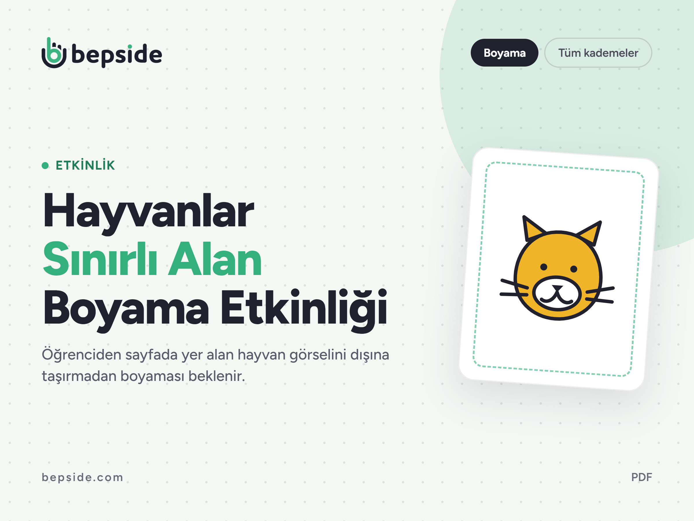 Hayvanlar Sınırlı Alan Boyama Etkinliği