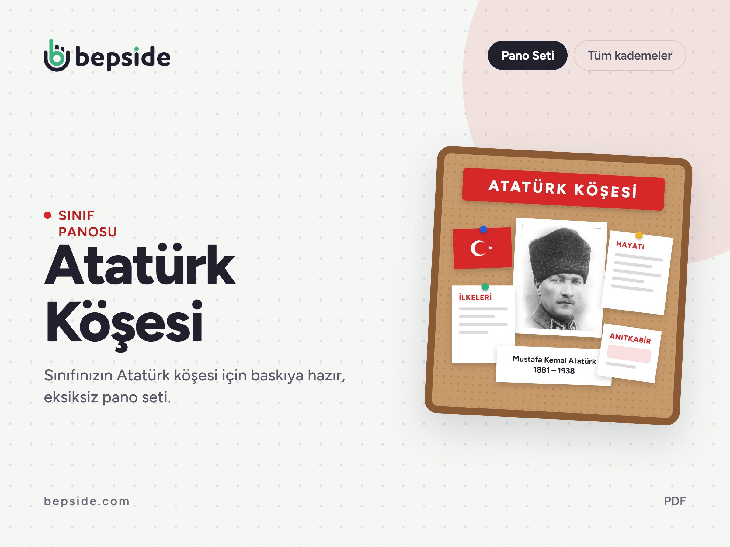 Atatürk Köşesi Pano Seti