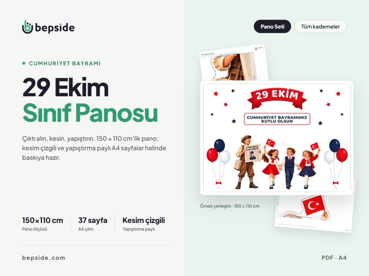 29 Ekim Cumhuriyet Bayramı Pano Etkinliği